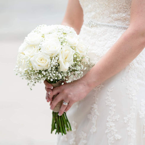 Olrla White Babys Breath Artificial Flowers Bulk, 10 Pcs Long Stem Fake Gypsophila for Wedding Bouquets Floral Arrangement Home Office Table Decor...