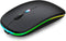 Wireless Bluetooth Mouse,LED Rechargeable Silent Slim Laptop Mouse,Portable(BT5.2/3.0 and USB Receiver) Dual Mode Computer Mouse for Laptop,ipad T...