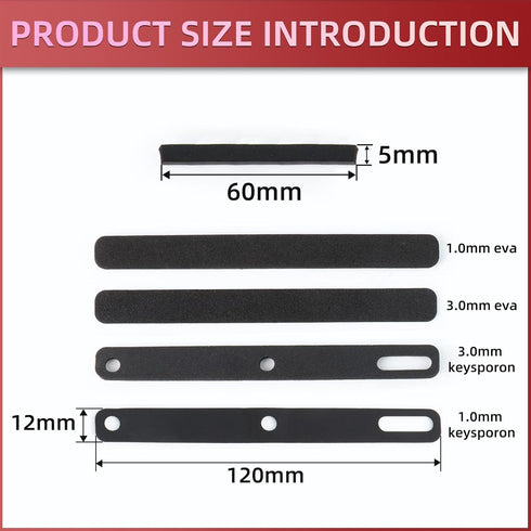 YIMAGUJRX RUNJRX Keyboard Spacebar Foam, Silencer Pad for 7U Mechanical Keyboard Space Bar (6Pcs)...