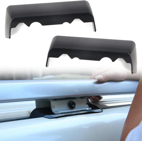 ITrims Car Accessories for Toyota Prado J150 2010-2022 Roof Rack Rail End Luggage Protector Center Cargo Rack Cover Shell Cap Trims ABS Black 2PCS...