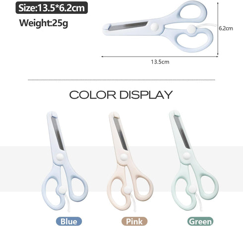 Sewing›Crafting›Craft Supplies›Cutting Tools›Scissors (pink + green + blue)…...