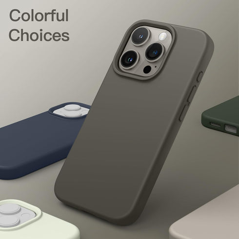JETech Silicone Case for iPhone 15 Pro 6.1-Inch, Silky-Soft Touch Full-Body Protective Phone Case, Shockproof Cover (Clay)...