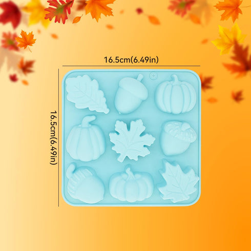 Fall Silicone Mold 3D Pumpkin Silicone Mold Halloween Thanksgiving Candy Mold Autumn Maple Leaf Acornshape Chocolate Candy Cake Pan Baking Tray Mo...