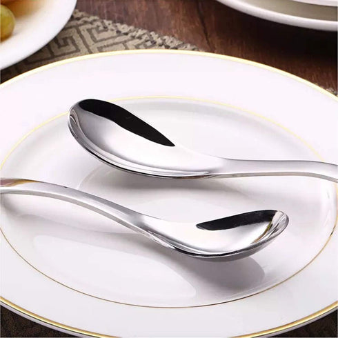 AOOSY 6-Piece Heavy Weight Soup Spoons,Stainless Steel Asian Soup Spoon with Ergonomic Short Handle for Ramen, Curry, Cereals...