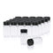 20 PCS 20ML (5 dram) Clear Small Liquid Sample Glass Vials with Screw Caps, 27.5mm Diameter x 57mm Length Leak-Proof Vial, 24-414 Black Screw Cap ...