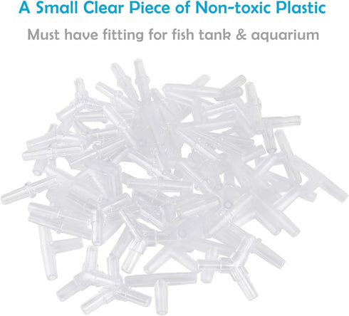 Pawfly Aquarium Airline Tubing Connectors Plastic Inline Valve, 40-Piece...