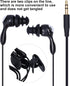 PUSOKEI Short Cord Waterproof Headphone, IP68 Waterproof Shortline in-Ear Tree Earplugs Waterproof Earphone Suitable Fit for Swimming Surfing Runn...