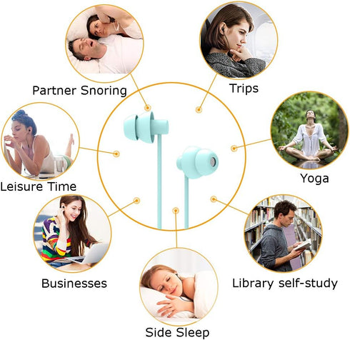 Sleep Soundproof Earbuds Headphones, Noise Isolating Soft Earbuds for Sleeping, Nighttime, Insomnia, Side Sleeper, Snoring, Travel, Meditation & R...