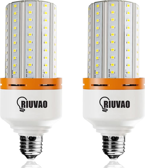 2 Pack 50W LED Corn Light Bulb 6250 Lumin 400W Replacement E26 Cool Daylight White Led Light Bulb for Indoor Outdoor Building Appliction, 2 Count ...