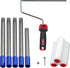 6FT Paint Roller Kits - 9.5 inches Roller Frame with 3 Paint Roller Covers and 60 inches Stainless Steel Detachable Handle - for Painting Walls an...