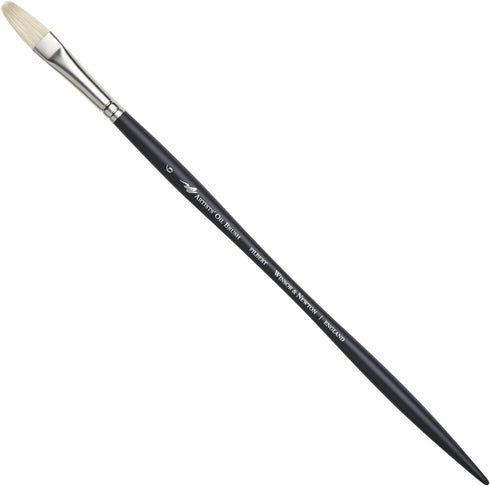 Winsor & Newton Artists' Oil Hog Paint Brush, Long Handle Size 6, Filbert...