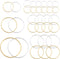 1 Box 6 Styles 120pcs Earrings Beading Hoop Round Beading Hoops Gold Silver Brass Circle Linking Earrings Beading Hoop Findings for Jewelry Making...