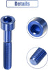 uxcell Blue Universal M6x35 Bike Stem Bolt Bicycle Bike Headset Stem Bolt Bike Bicycle Accessory...