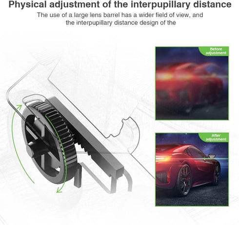 Virtual Reality VR Headset 3D Glasses, VR Headset Support 4.7-7 Inch Version Virtual Reality Glasses Stereo Headphones 3D Glasses, VR Glasses for ...