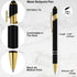 12 Pack Black Gold Ballpoint Pen with Stylus Tip, 1.0 mm Black Ink Smooth Writing Pens, Metal Stylus Pens for Touch Screens......