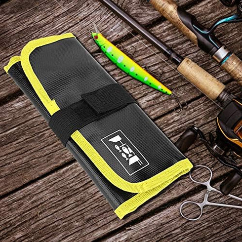 Fishing Jig Bag, Waterproof Fishing Lure Bag Fishing Equipment Accessory Storage Soft Case(Yellow)...