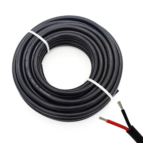 26AWG UL2464 Power Cable Flexible Stranded Electrical Wire LED Red & Black 2 Conductors 25ft tinned copper...