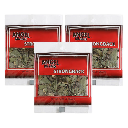 Angel Brand Jamaican Strongback Herb 0.25 oz Pouch Pack of 3 - Sourced from Fertile Land of Jamaica- Strongback Earthy,Woody & Bitter Flavor - Pro...