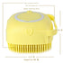 Dog Bathing Brush, Pet Massage Brush Shampoo Dispenser, Soft Silicone Brush Rubber Bristle for Dogs and Cats Shower Grooming (Yellow)...