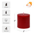 3 Inch Red Pillar Candle...