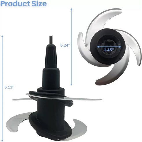 4 Blade Ninja Blender Blade Replacement Parts Compatible with 64oz(8Cup)72oz(9Cup) Food Processor Bowl Ninja Blades Auto iQ Chopping Blade 319KKU7...