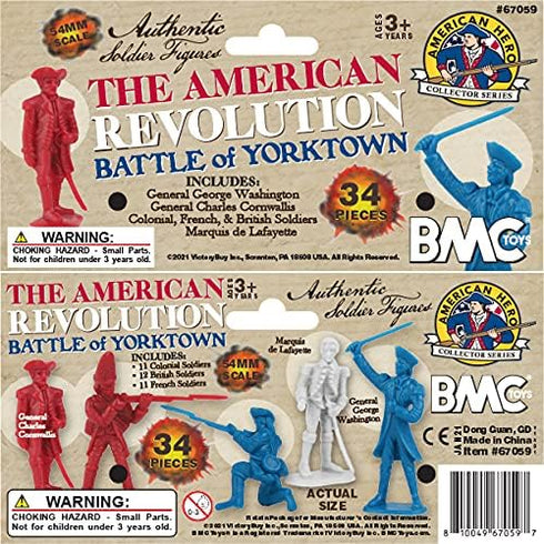 BMC Revolutionary War Plastic Army Men - 34 British, American, French Soldiers...