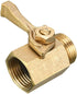 Hourleey Brass Garden Hose Shut Off Valve, 2 Pack with 2 Hose Washers Heavy Duty 3/4 Inch Solid Brass Garden Hose Shut Off Valve with 2 Extra Rubb...