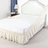 PiccoCasa Brushed Polyester Bed Skirt Wrap Around Three Fabric Sides Elastic Dust Ruffle, Easy Fit Wrinkle - with 15 Inch Drop Beige Full...