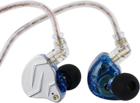 Linsoul KZ ZSN Pro Dual Driver 1BA+1DD Hybrid Metal Earphones HiFi in-Ear Monitor with Detachable Recessed 2Pin Cable, Zin Alloy Panel (Without Mi...