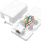 Phone Jack Surface Mount Single Port Telephone Jack Box 4 Screw Terminals to 1 RJ11 6P4C Female White...