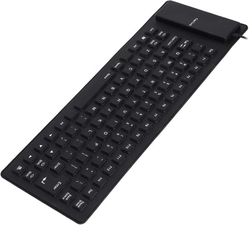 Roll-up Silicone Keyboard, Fully Sealed Silent Soft Keyboard Lightweight Portable USB Wired Keyboard 85 Keys Foldable Waterproof Flexible Keyboard...