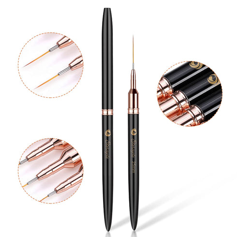 Etercycle Nail Art Liner Brushes, 6pcs Striping Nail Gel Polish Painting Brush Set, Thin Nail Art Dotting Drawing Pen (5/7/9/11/15/25mm)...