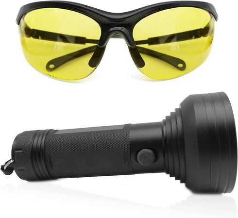 AC UV Oil Dye Leak Detection Kit Includes Pro 68 LED Flashlight with UV Protective Glasses, Auto Air Conditioner Leak Detector Tool Flashlight Car...