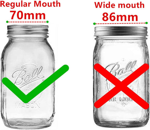 2 Pack Mason Jar Shaker Lids 304 Stainless Steel with Silicone Seals for Mix Spices Dredge Flour Sugar Salt Peppers and Any REGULAR MOUTH Mason Ja...