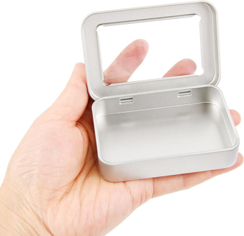 2Pack Portable Dental Floss Case with Transparent Window,Empty 3.4 * 2.3 * 0.7inch / 87x60x18mm Reusable Floss Holder,Dental Floss Dispenser for T...