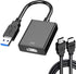 USB to HDMI Adapter with 6FT HDMI to HDMI Cable, USB 3.0 to HDMI Full 1080P Video Audio Converter for PC, Laptop to Monitor, Support Windows XP 7/...
