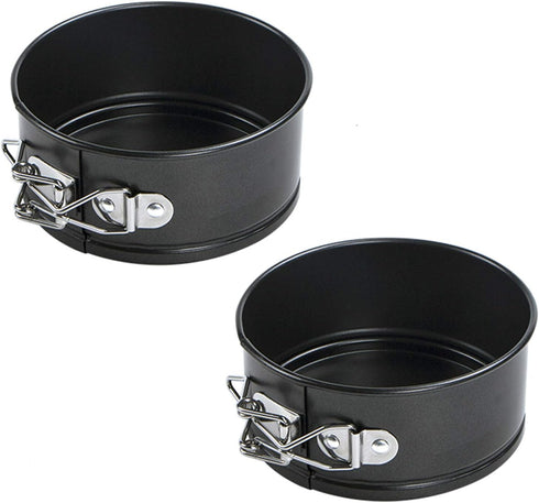 Webake 4.3 Inch Mini Springform Pan Set of 2 Pieces Cheesecake Pans with Removable Bottom Deep Dish Pans Round Cake Molds IP Accessories for Mini ...