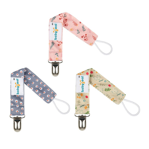 Babygoal Floral Pacifier Clips, 6 Pack Pacifier Holder Clips for Boys and Girls Fits Most Pacifier Styles,Teething Toys 6MP21...