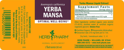 Herb Pharm Yerba Mansa Root Extract - 1 Ounce...