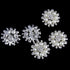 10 Pieces Pearl Rhinestone Buttons, Faux Pearl Snowflake Rhinestones Buttons, Flat Back Flower Rhinestone Buttons Pearl Sew on Clothing Buttons fo...