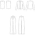Simplicity Misses' Sleeveless Top, Button Front Cardigan, and Pull-On Pants Packet, Code 9272 Sewing Pattern, Sizes XS-XL, White...
