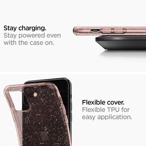 Spigen Liquid Crystal Glitter Designed for iPhone 11 Case (2019) - Rose Quartz...