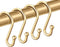 Gold Shower Curtain Rings Hooks, Set of 12 CHICTIE Decorative Shower Curtain Hooks, Premium Metal Rust Resistant S Shaped Hooks Hangers for Bathro...