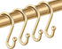 Gold Shower Curtain Rings Hooks, Set of 12 CHICTIE Decorative Shower Curtain Hooks, Premium Metal Rust Resistant S Shaped Hooks Hangers for Bathro...