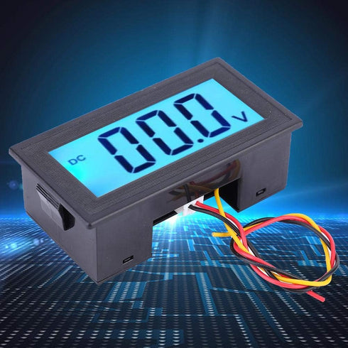 YB5135DB LED Digital Display Voltage Meter LCD Digital Display Three Wire Voltage Meter Monitor Voltmeter Voltage Tester Panel Voltage Monitor (DC...