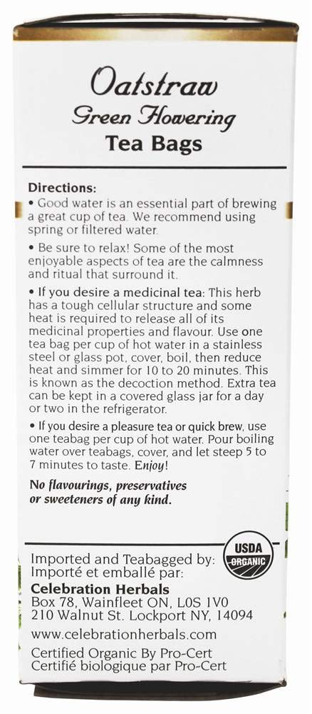Celebration Herbals Oatstraw Green Flowering Herbal Tea - 24 Tea Bags...