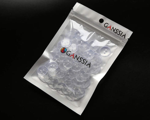 GANSSIA 15mm(5/8 Inch) Plastic Clear Buttons with 2 Holes,Transparent Button for Shirt Sewing Scrapbooking DIY Project, Pack of 200pcs...