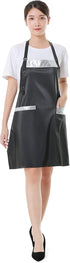Hairdressing Apron with Pockets Adjustable Pet Grooming Pro Apron,28”x 33”,Black,A013101...