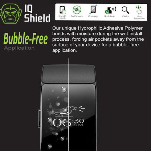 IQShield Screen Protector Compatible with Fitbit Inspire HR (Fitbit Inspire)(6-Pack)(Full Coverage) Anti-Bubble Clear TPU Film...