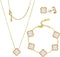 Lucky Clover Sets Necklace 18K Gold Plated Pendant Earrings Bracelet for Women,With a Different Style Fashion Simple Jewelry...